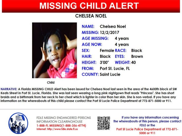 Missing 4-year-old Port St. Lucie girl's body found in pond