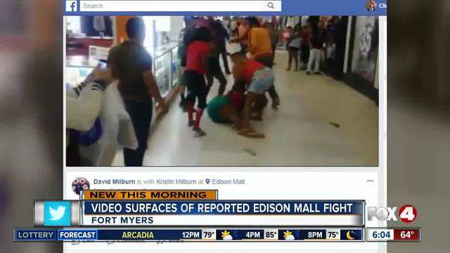 Child in stroller caught up in brawl at mall