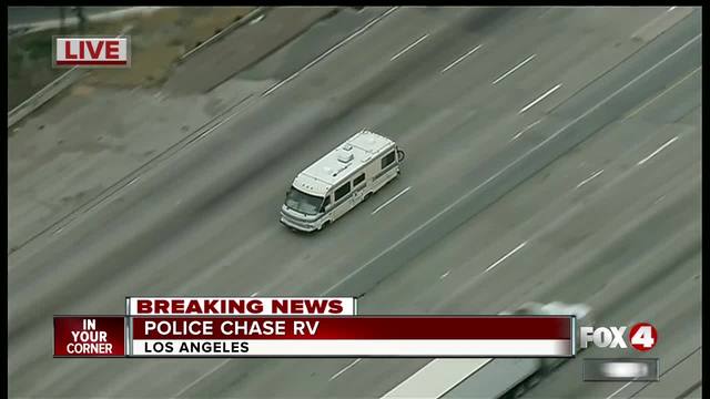 California police chase sex offender in RV California police chase sex offender in RV